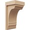 Ekena Millwork 6"W x 6"D x 12"H Wide Warren Rough Cedar Woodgrain TimberThane Corbel, Primed Tan CORUR06X06X12WARRCPR - alternate 1